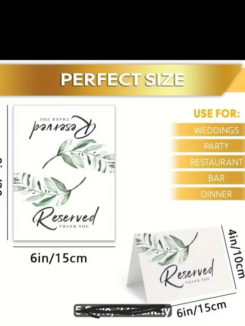 NEW RESERVE TABLE SIGNS 10/PACK RECEPTIONS/WEDDINGS/SPECIAL OCCASSIONS 8 x 6